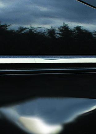 Молдинг под сдвижную дверь (2 шт, нерж.) carmos - турецкая сталь для peugeot bipper 2008-2024 гг