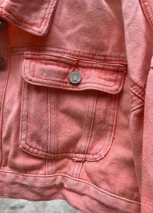 Джинсовая куртка нежного пастельного оттенка с объемными рукавами от misguided6 фото