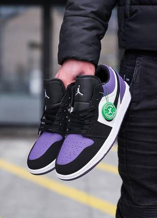 👟nike jordan 1 retro low violet1 фото