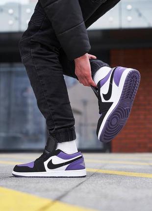 👟nike jordan 1 retro low violet8 фото