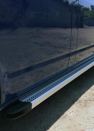 Бокові пороги maya v2 (2 шт., алюміній) коротка база для volkswagen t5 multivan 2003-2010 рр