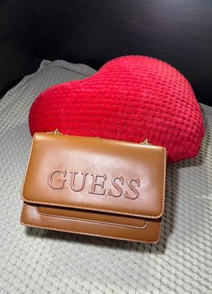 Сумка guess коричневая