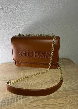 Сумка guess коричневая6 фото