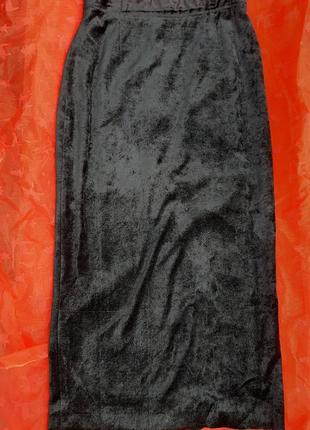 Винтажная бархатная юбка
