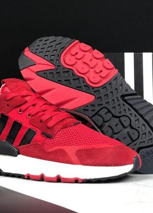 Яскраві чоловічі кросівки adidas nite jogger red/кросівки для хлопців в червоному кольорі/кросівки для чоловіків червоні