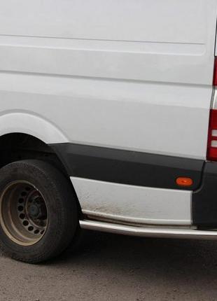 Бічні труби за заднім колесом (2 шт., нерж) середня база, 60мм для mercedes sprinter w907/w910 2018-2024 рр