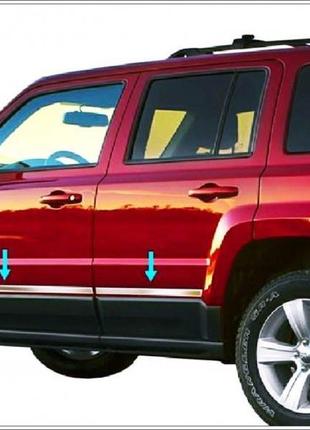 Молдинг дверей (нерж) для jeep cherokee/liberty 2007-2013 гг