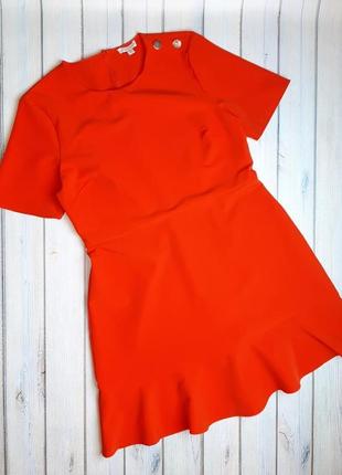 💥1+1=3 фирменное яркое оранжевое платье warehouse, размер 50 - 524 фото