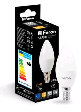 Світлодіодна лампа feron lb-197 7w 2700k e14