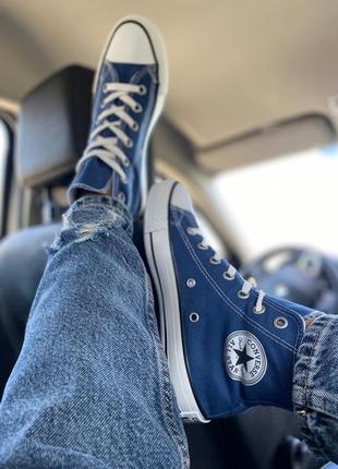 Кеди блакитно-білі , converse all star blue8 фото