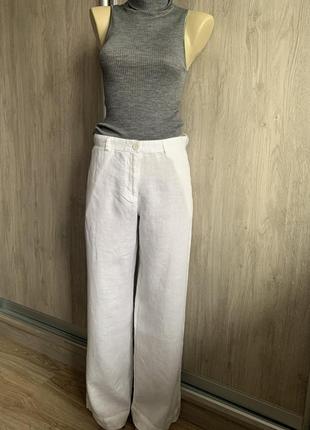 Armani jeans белые льняные брюки брюки