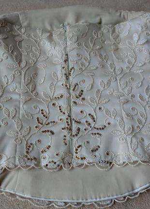 Корсет айвори для вечірнього плаття + перчатки  комплект читайте опис оголошення 3