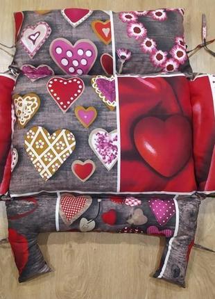 Лежак для вашого улюбленця з сердечками3 фото