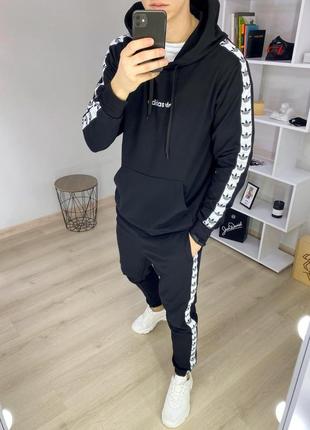 Мужской весенний спортивный костюм adidas с ломпастом худи + штаны