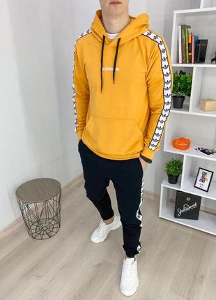 Мужской весенний спортивный костюм adidas с ломпастом худи + штаны