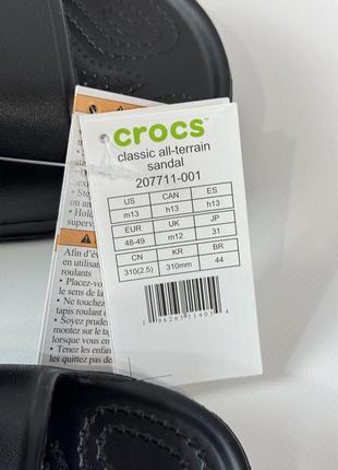 Мужские черные сандалии crocs all-terrain 47, 48, 49 размер7 фото