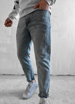 Чоловічі джинси мом в різних кольорах та розмірах, висока якість штани для чоловіків6 фото