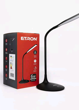 Led лампа настільна etron desk lamp delta 6w 4200k black