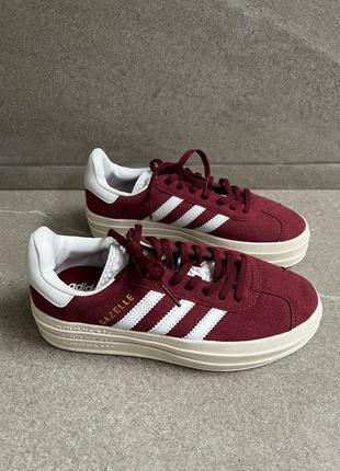 Adidas gazelle bold w burgundy.2 фото