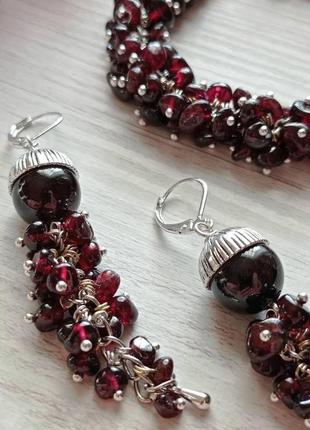 Гранатовый комплект: "вечная любовь"