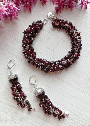 Гранатовый комплект: "вечная любовь"