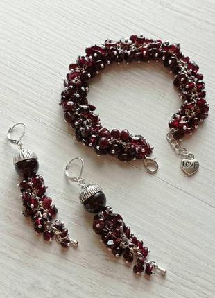 Гранатовый комплект: "вечная любовь"