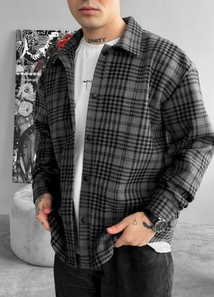 Теплая кашемировая рубашка оверсайз