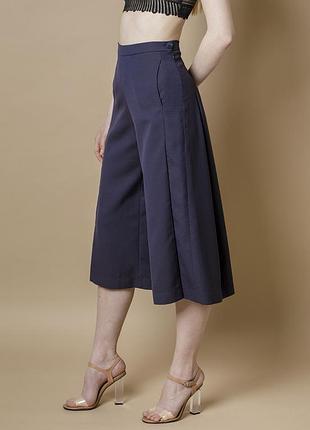 Темно-сині кюлоти з кишенями ipants