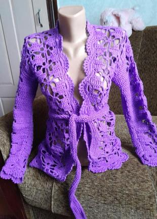 Вязаный кардиган на девочку