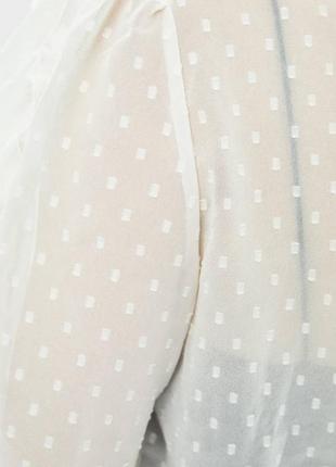 Белая блуза berska с вышивкой "плюмети" и воланами4 фото