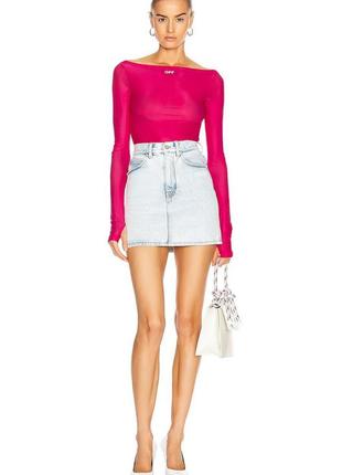 Боді off-white basic body fuchsia white