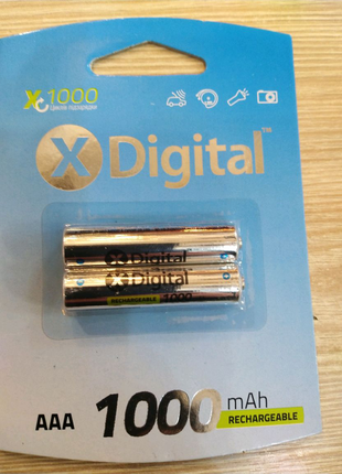 Характеристики акумулятор x-digital hr03 ni-mh 1000mah 2шт