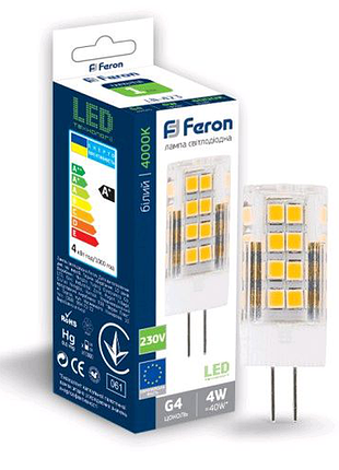 Світлодіодна лампа feron lb-423 4w 230v g4 4000k