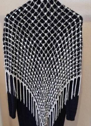 Шаль пластинок шарф сетка макраме плетеная в"повязка крючком пляжная туника парео восточные танцы