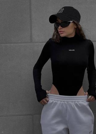 Боді , чорний топ , чорний лонгслів