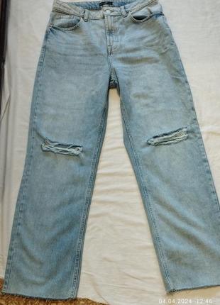 Женские широкие светлые джинсы1 фото