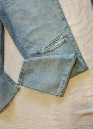 Женские широкие светлые джинсы7 фото
