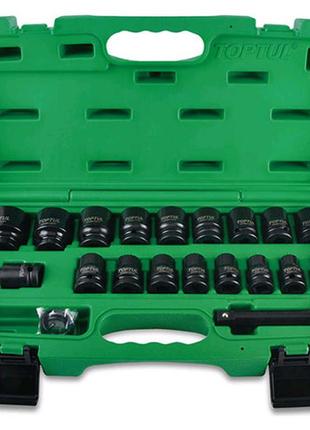 Набір ударних головок для пневмогайковерта toptul 1/2" 10-32мм 27ед. gcai2701