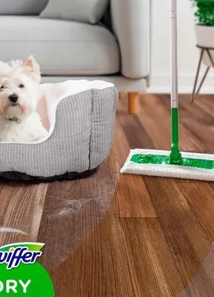 Швабра +8 шт сухих + 3шт влажных салфеток для сухой и влажной уборки swiffer kit mop8 фото