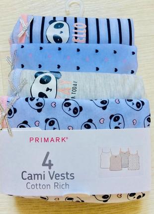 Майки маечки для девочки панда на тонких бретельках primark призрак оригинал поштучно