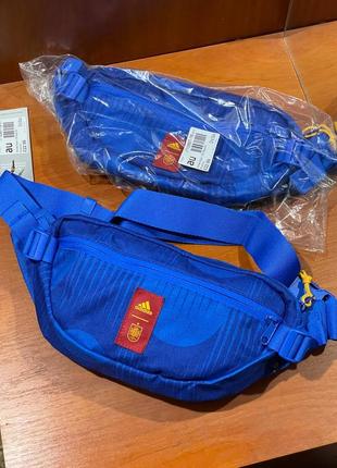 Adidas spain unisex waist bag crossbody blue gold hm2285 поясная сумка на пояс плечо бананка оригинал5 фото