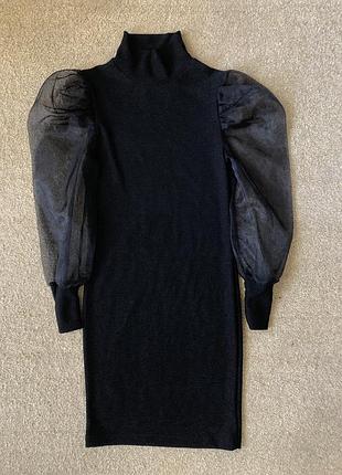 Вечернее черное винтажное платье in vogue paris