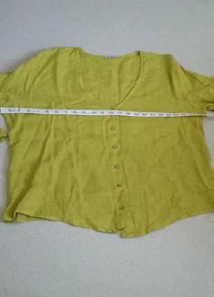 Продам новый итальян. топ 100% лен puro lino салатовый 48-50 р. пог 60
