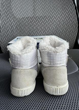 Дитячі зимові чоботи primigi 25 gore-tex срібні блискучі водостійкі