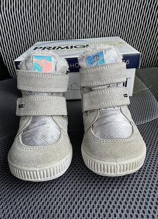 Дитячі зимові чоботи primigi 25 gore-tex срібні блискучі водостійкі