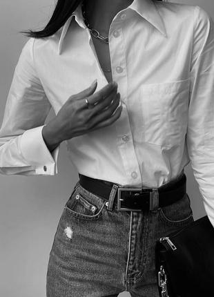 Новая белая базовая рубашка