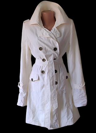 Фирма. exclusive, красивый белый плащ, тренч