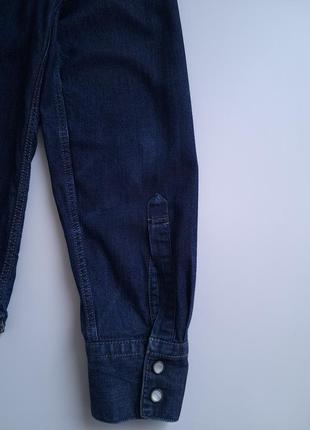 Мужская джинсовая тёмно-синяя рубашка levis levi straus7 фото