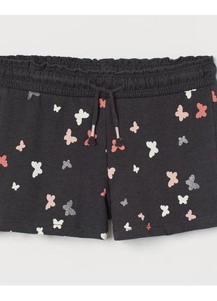 Детские короткие шорты бабочки h&m на девочку р.134 - 8-9 лет /89877/1 фото