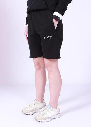 Шорти off-white logo sweat shorts black